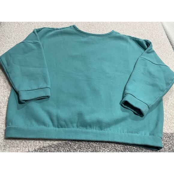 TYAKASHA Teal Blue Sweatshirt Pullover Snowman Women's OS RARE! - Picture 10 of 11